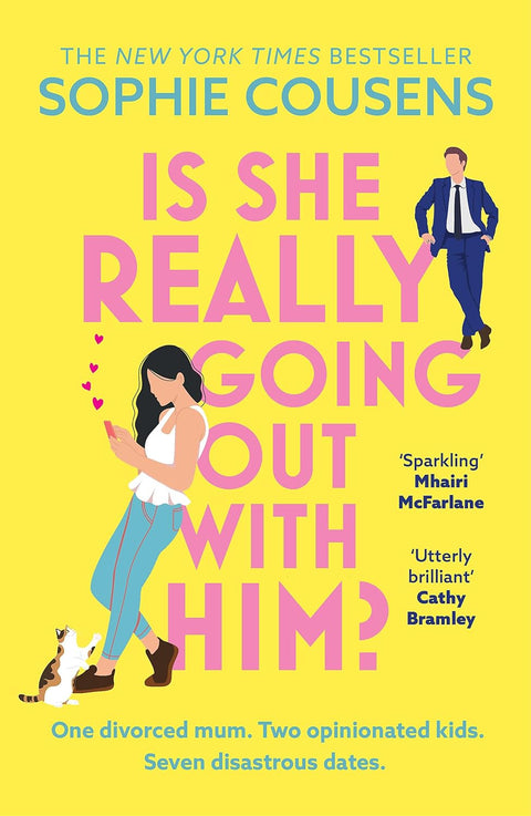 A hilarious love story about a disillusioned divorcée and struggling columnist who agrees to let her children play matchmaker for content. Finding real love wasn't the aim, and yet... IS SHE REALLY GOING OUT WITH HIM? by Sophie Cousens, now at MPHOnline.com.