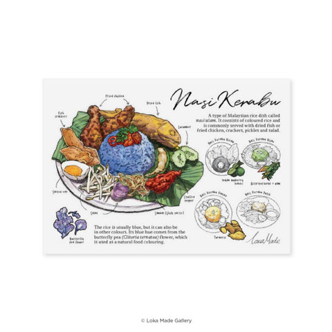Postcard MSP156 Lokapedia: Nasi Kerabu