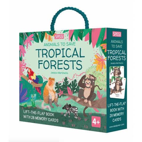 Animals To Save: Tropical Forests (Lift The Flap Book with 28 Memory Cards) - MPHOnline.com