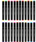 UNICORN UAM-24COB Dual Tip Art Marker (24 Colours) - MPHOnline.com