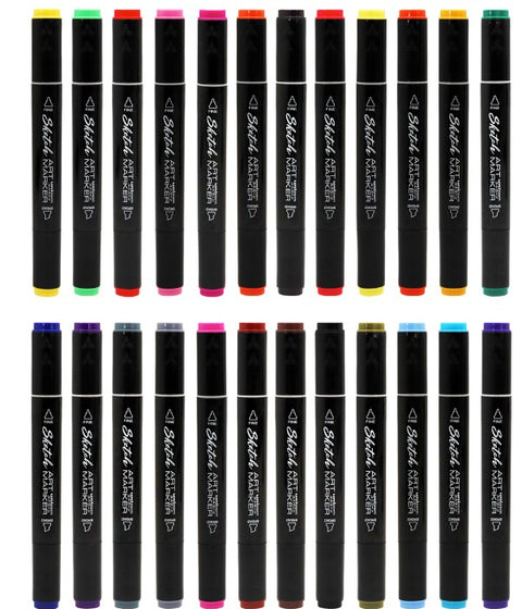 UNICORN UAM-24COB Dual Tip Art Marker (24 Colours) - MPHOnline.com