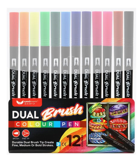 UNICORN UDB-12BX Dual Brush Pen 12s - MPHOnline.com