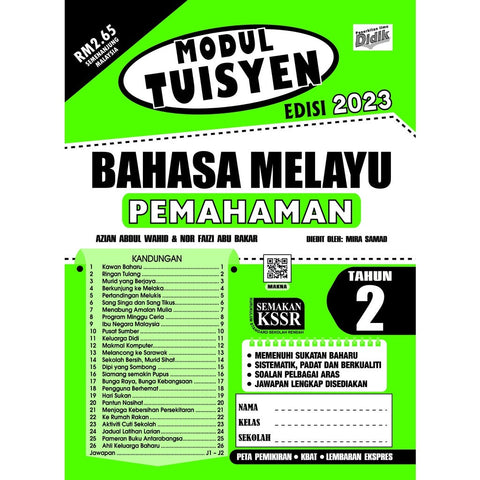 Modul Tuisyen Edisi 2023 Bahasa Melayu Tahun 2 Pemahaman - MPHOnline.com