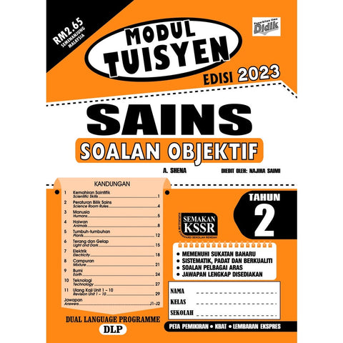 Modul Tuisyen Edisi 2023 Sains Tahun 2 Soalan Objektif - MPHOnline.com