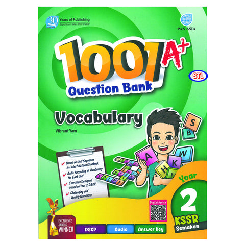 1001 A+ Question Bank Vocabulary Kssr Year 2  (KSSR Semakan) - MPHOnline.com