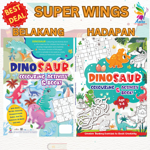 Dinosaur Colouring And Activity Book - MPHOnline.com