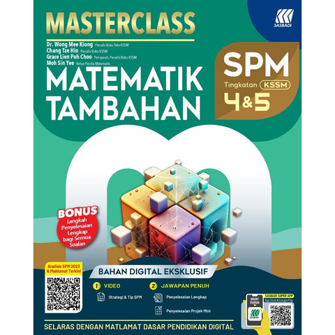 MasterClass SPM Tingkatan  4 & 5 KSSM Matematik Tambahan (Edisi 2024) - MPHOnline.com