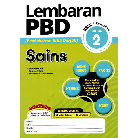 Lembaran PBD Sains Tahun 2 '24 - MPHOnline.com