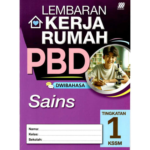 Lembaran Kerja Rumah PBD Sains (Dwibahasa) Ting. 1 '24 - MPHOnline.com