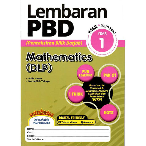 Lembaran PBD Mathematics (DLP) Year 1 '24 - MPHOnline.com