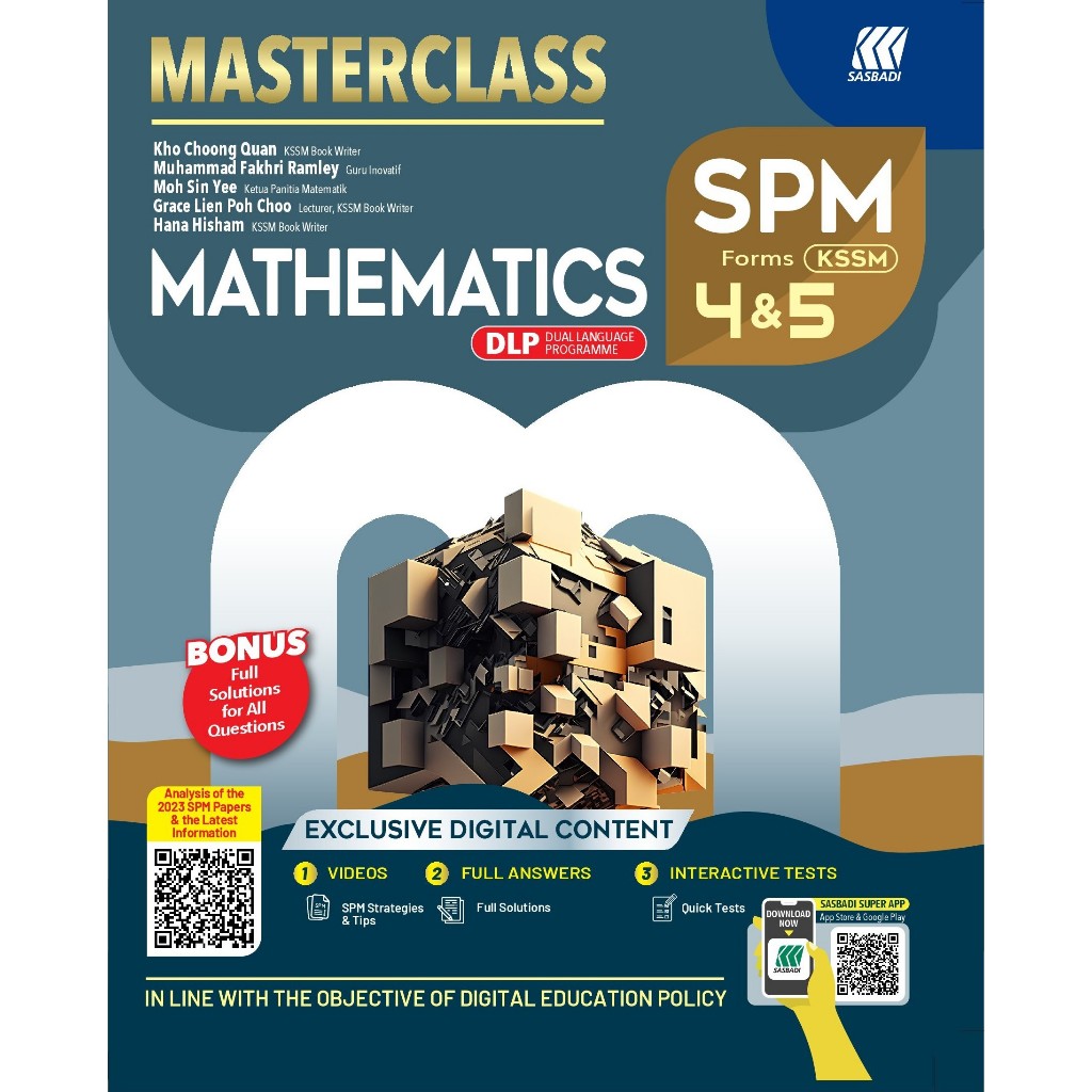 MasterClass SPM Form 4 & 5 KSSM Mathematics (Edisi 2024) – MPHOnline.com