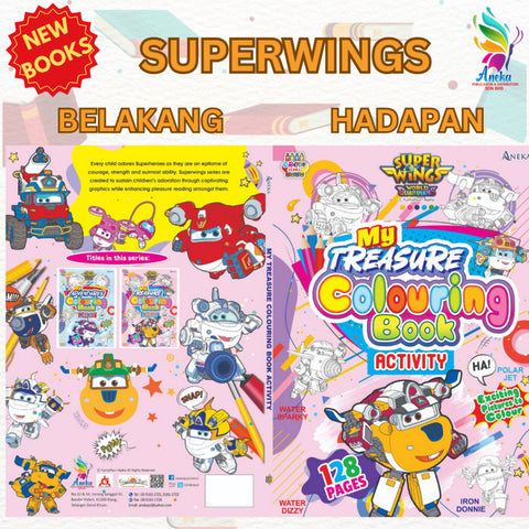 Super Wings Bumper Crayon Series My Treasure Colouring Book Activity - MPHOnline.com