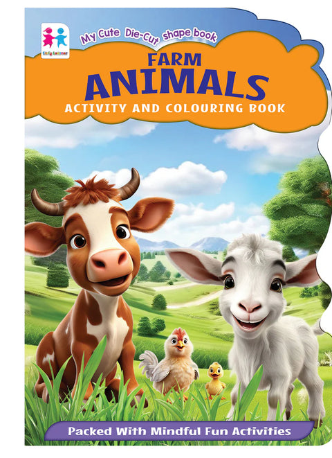 Farm Animals Activity and Colouring Book (My Cute Die-Cut Shape Book) - MPHOnline.com