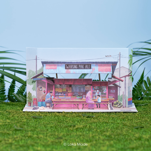 Pop Up Card PUE01 Small Town Warung