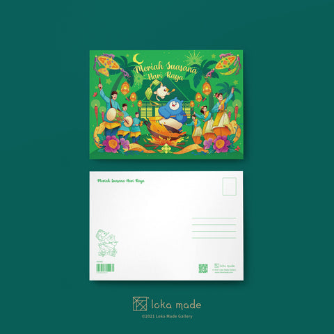 Meriah Suasana Hari Raya Postcard