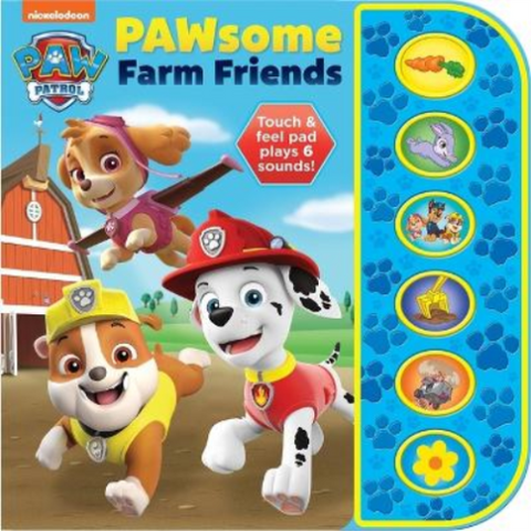 Nickelodeon Paw Patrol Pawsome Farm Friends Sound Book-touch & feel pad , plays 6 sounds! - MPHOnline.com