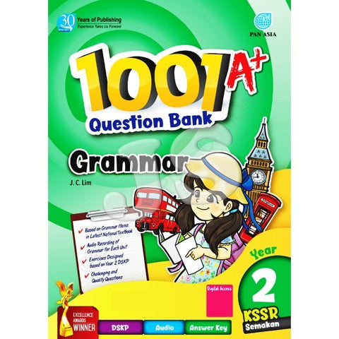 1001 A+ Question Bank Grammar Kssr Year 2 (KSSR Semakan) - MPHOnline.com