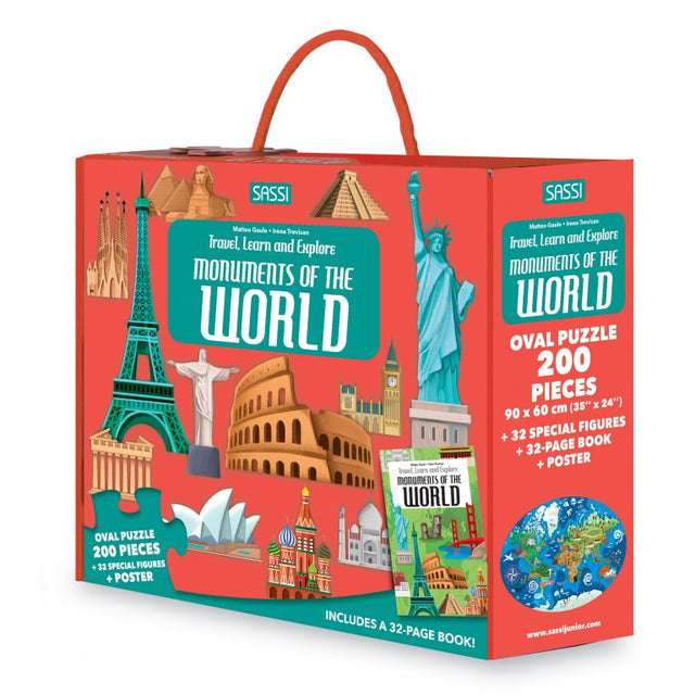 Travel, Learn and Explore Monuments of the World (Oval Puzzle + Book