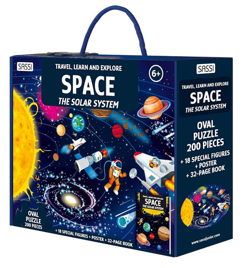 Travel, Learn, Explore: Space – The Solar System (Oval Puzzle + Book) - MPHOnline.com