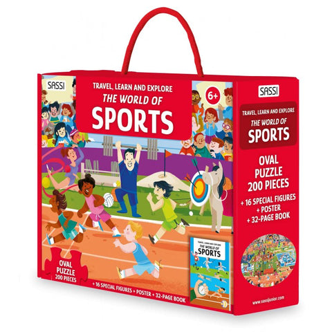 Travel, Learn, Explore: The World of Sports (Oval Puzzle + Book) - MPHOnline.com