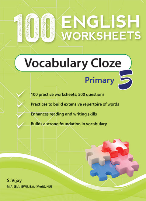 100 English Worksheets Primary 5 – Vocabulary Cloze - MPHOnline.com