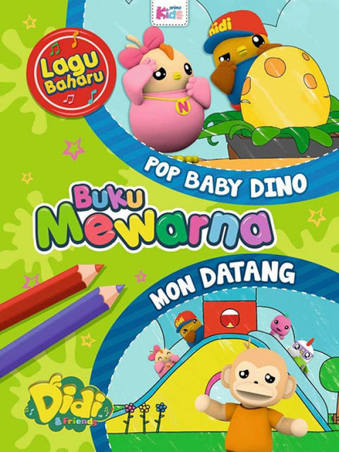 Buku Mewarna: Pop Baby Dino & Mon Datang