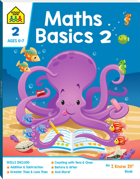 SCHOOL ZONE MATHS BASIC 2 I KNOW IT BOOK