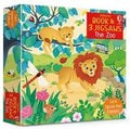 USBORNE BOOK & 3 JIGSAWS THE ZOO (9 PIECE)