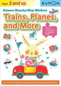 KUMON STEP-BY-STEP STICKERS TRAINS, PLANES AND MORE AGES 2