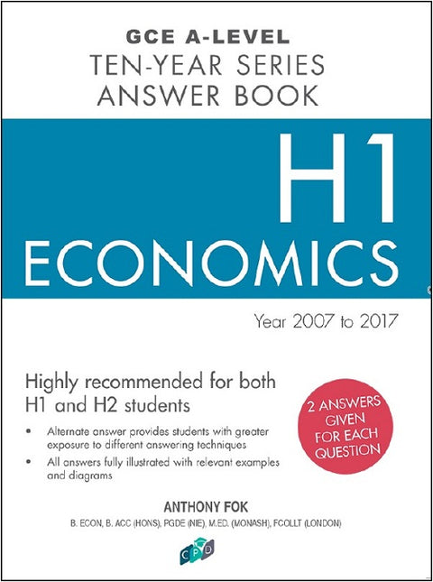 GCE A-LEVEL TEN-YEAR SERIES ANSWER BOOK H1 ECONOMIC YEAR 200