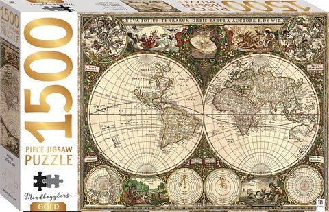 Mindbogglers Gold: Vintage World Map - MPHOnline.com