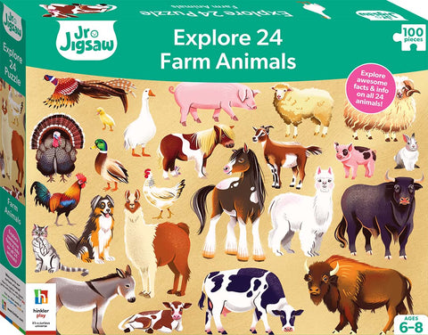 Junior Jigsaw Explore 24: Farm Animals - MPHOnline.com