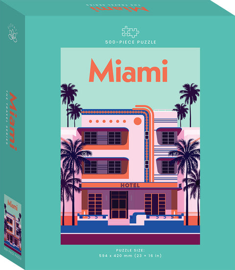 The Travel Series 500pc Jigsaw: Miami - MPHOnline.com