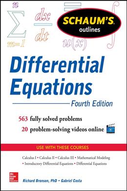 Schaum's Outline Series Differential Equations, 4E - MPHOnline.com