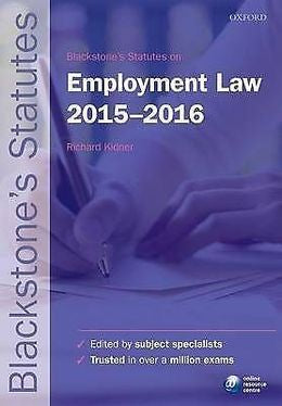 Blackstones Statutes On Employment Law 2015-2016 - MPHOnline.com