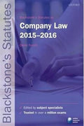 Blackstone's Statutes on Company Law 2015-2016, 19E - MPHOnline.com