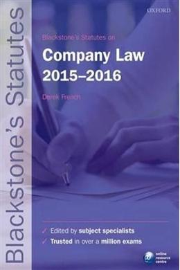 Blackstone's Statutes on Company Law 2015-2016, 19E - MPHOnline.com