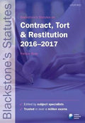 Blackstone's Statutes on Contract, Tort & Restitution 2016-2017 - MPHOnline.com