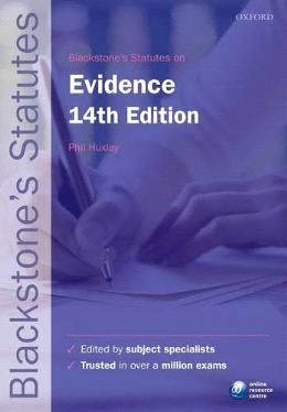 Blackstone's Statutes on Evidence 14ed - MPHOnline.com
