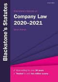 Blackstone`s Statutes On Company Law 2020-21, 24Ed - MPHOnline.com