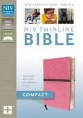 NIV, Thinline Bible, Compact, Imitation Leather, Pink, Red Letter Edition - MPHOnline.com