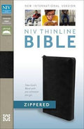 Niv, Thinline Bible Zippered, Bonded Leather, Black - MPHOnline.com