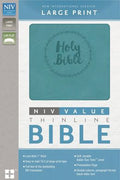 NIV, Value Thinline Bible, Large Print, Imitation Leather Blue - MPHOnline.com