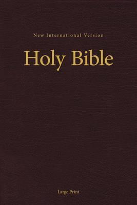 NIV, Pew and Worship Bible, Large Print, Hardcover, Burgundy, Comfort Print - MPHOnline.com