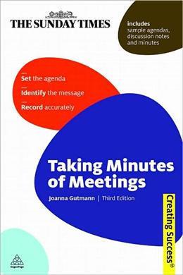 Taking Minutes Of Meetings, 2E (Creating Success Series) - MPHOnline.com