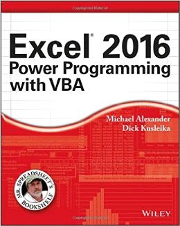 Excel 2016 Power Programming with VBA - MPHOnline.com