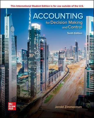 ISE Accounting For Decision Making And Control, 10Ed - MPHOnline.com