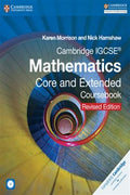 Cambridge IGCSE Mathematics Core and Extended Coursebook, Revised Edition (with CD-ROM) - MPHOnline.com