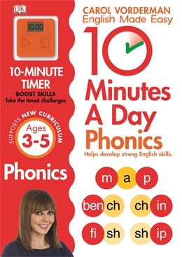 10 Minutes a Day Phonics Ages 3-5 (Includes Funky Orange Timer) - MPHOnline.com