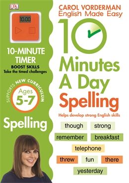 10 Minutes A Day Spelling Ages 5-7 (Includes Funky Orange Timer) - MPHOnline.com